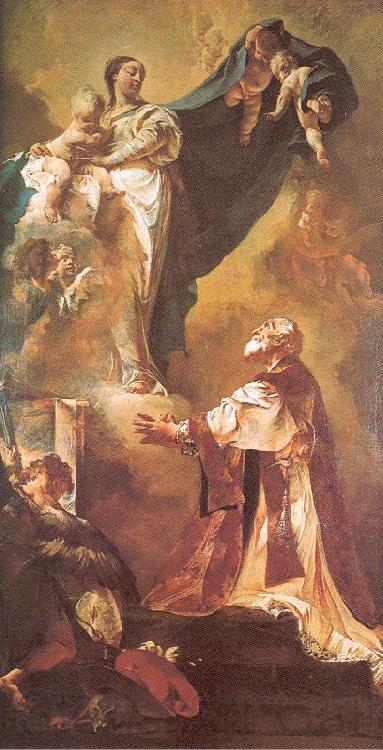 PIAZZETTA, Giovanni Battista The Virgin Appearing to St. Philip Neri France oil painting art